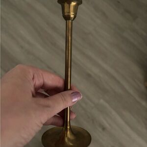 Elegant Gold Brass Candle Holder Set Of 5 Final Sale